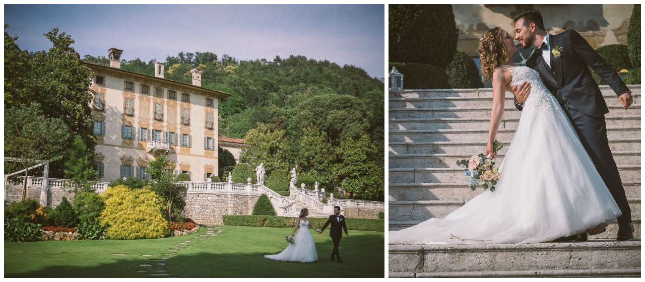 Matrimonio a Villa Canton: la passeggiata degli sposi
