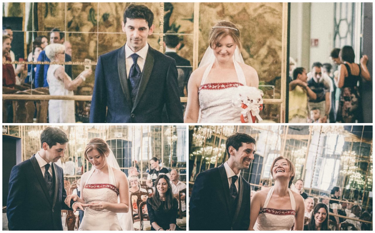 Matrimonio civile a Palazzo Reale Milano: gli sposi si scambiano le fedi